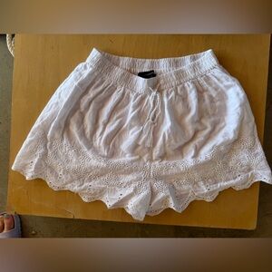 Atmosphere White Eyelet Lace Shorts